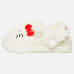 Best Hello Kitty Piger Hvide Borg Slippers Hvid/​Rød