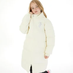 Best Juicy Couture Piger Lang Linie Puffer Jakke Vanilje Is beige