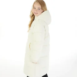 Best Juicy Couture Piger Lang Linie Puffer Jakke Vanilje Is beige