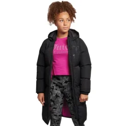 Online Juicy Couture Piger Lang Pufjakke Sort