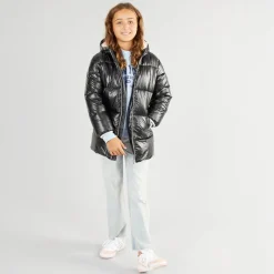 Hot U.S. POLO ASSN. Piger Lang Vatteret Jakke Sort