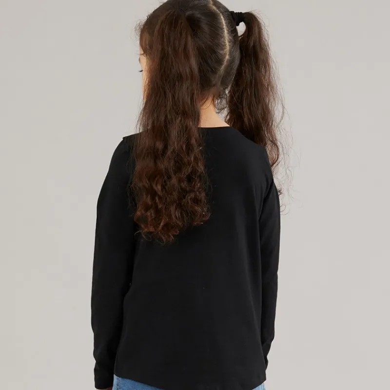 Sale Guess Piger langærmet t-shirt Jet Black A996 Sort