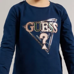 Best Guess Piger langærmet t-shirt Secret Blue Marineblå