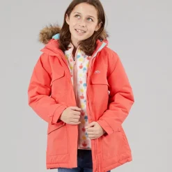 Hot Trespass Piger Larission Isoleret Vandtæt Parka Soft Orange Lyserød