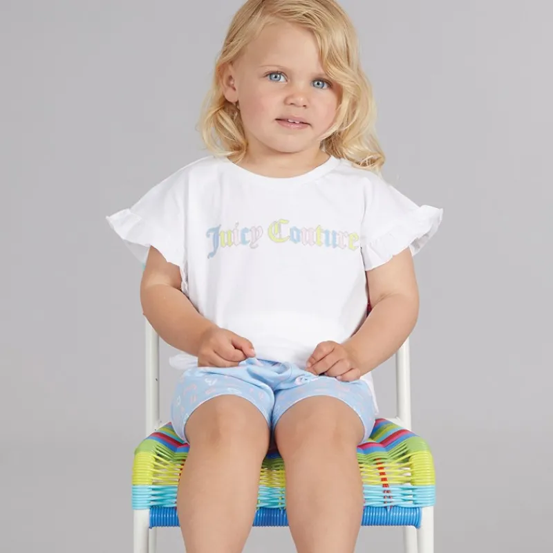Sale Juicy Couture Piger Letter Frill Sæt Blå