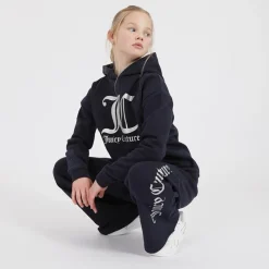Clearance Juicy Couture Piger Overhead Hoodie og Wide Leg Joggers Tracksuit Set Natsky