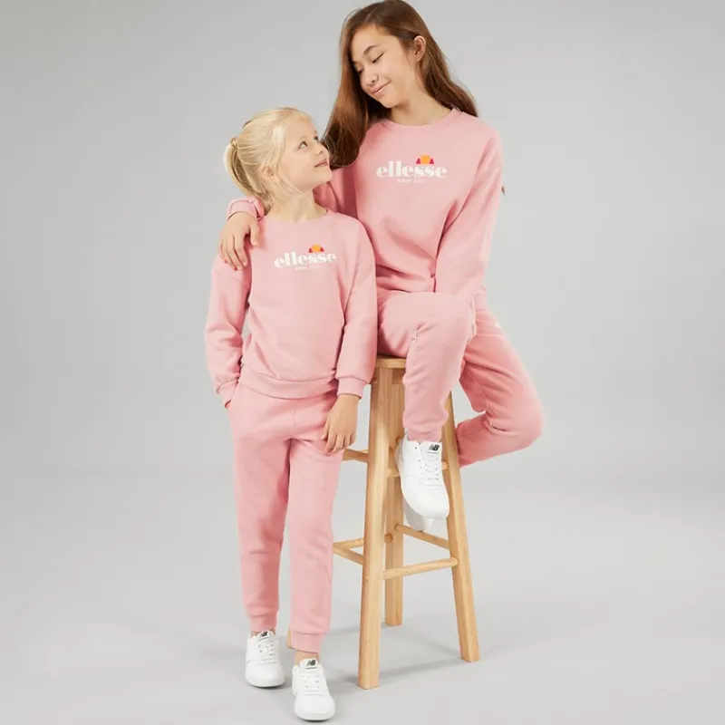 Outlet Ellesse Piger Paige Sweatshirt Og Joggingbukser Pink