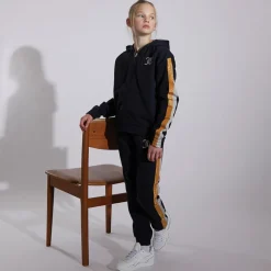 Outlet Juicy Couture Piger Pigetrøje med Glimmerstriber og Lynlås Træningssæt Nattehimmel