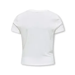 New Only Piger Rita Shiny Knot T-shirts Hvid