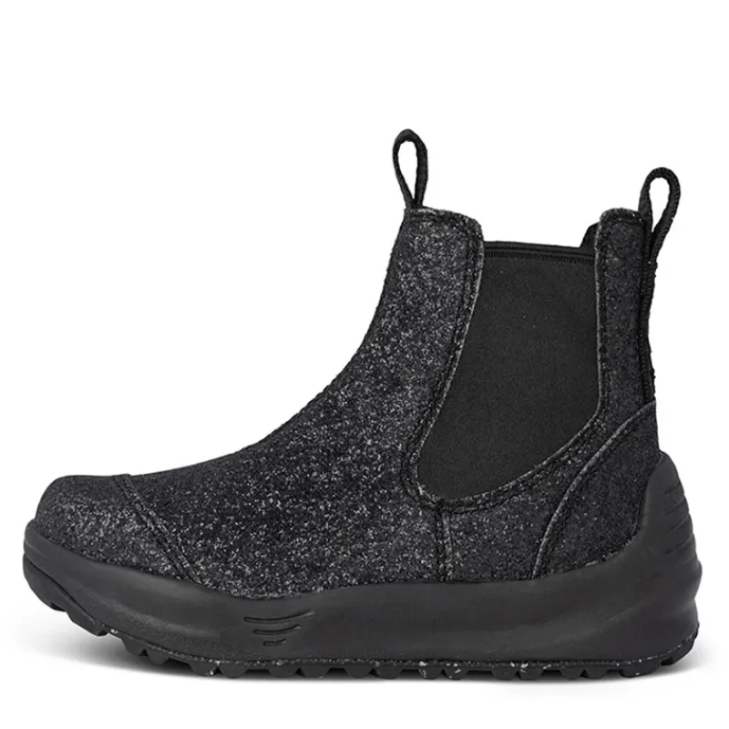 Woden Piger s Silja Glitter Støvler 020 Black Sort
