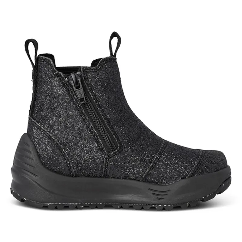 Woden Piger s Silja Glitter Støvler 020 Black Sort