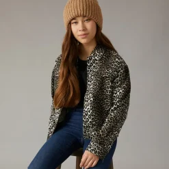 Only Piger Sandra-Lumi Printed Lette jakker Sort