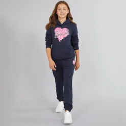 Clearance Bench Piger Srean Hættetrøje Og Joggingbukser Træningsdragt Navy