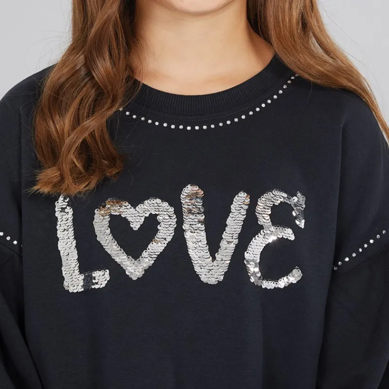 Sale MINOTI Piger Sweatshirts Sort