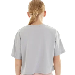 Sale Juicy Couture Piger Tonal Boxy T-shirt Sølv Sconce Bleg Grå