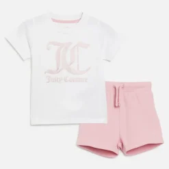 Sale Juicy Couture Piger Tonal Shimmer Print Sæt Lyserød