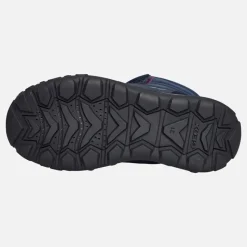 Best GEOX Piger Trekkyup Dobbelt Rem Pelsforet Støvler Navy/​Lilla