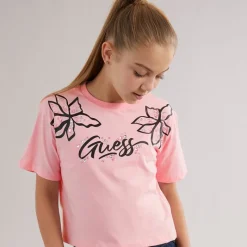 Sale Guess Piger T-shirt Cotton Candy Pink