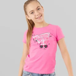 Sale Guess Piger T-shirt Jelly Pink Lyserød