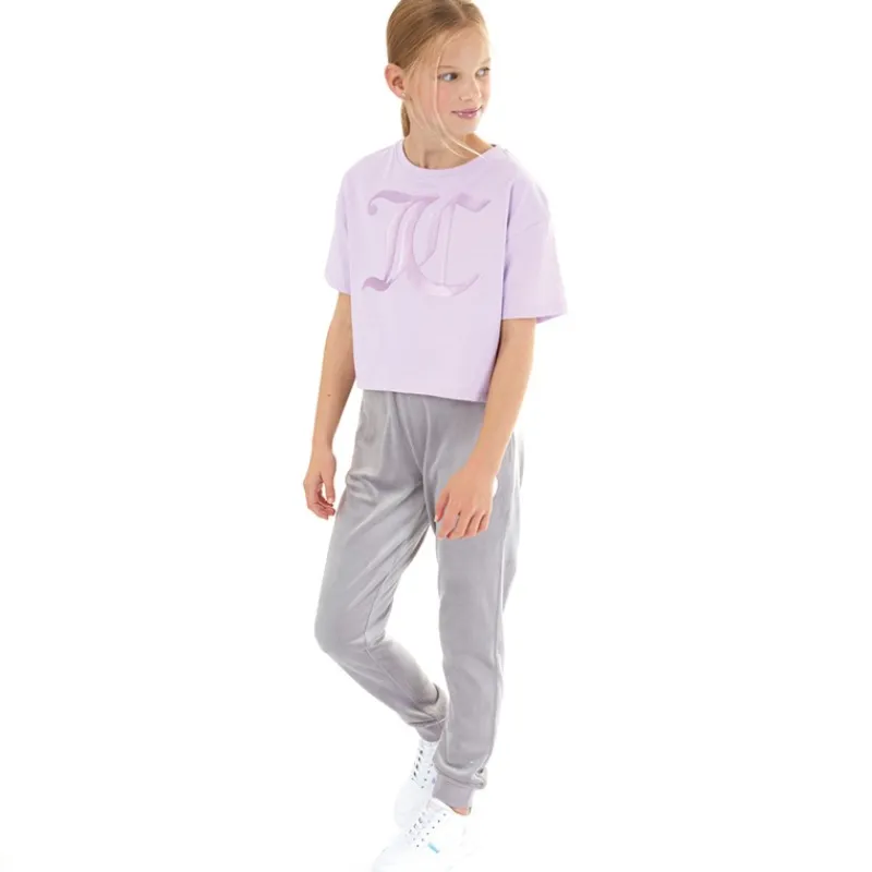 New Juicy Couture Piger T-shirt med boksformet pasform Lavenula Lilla