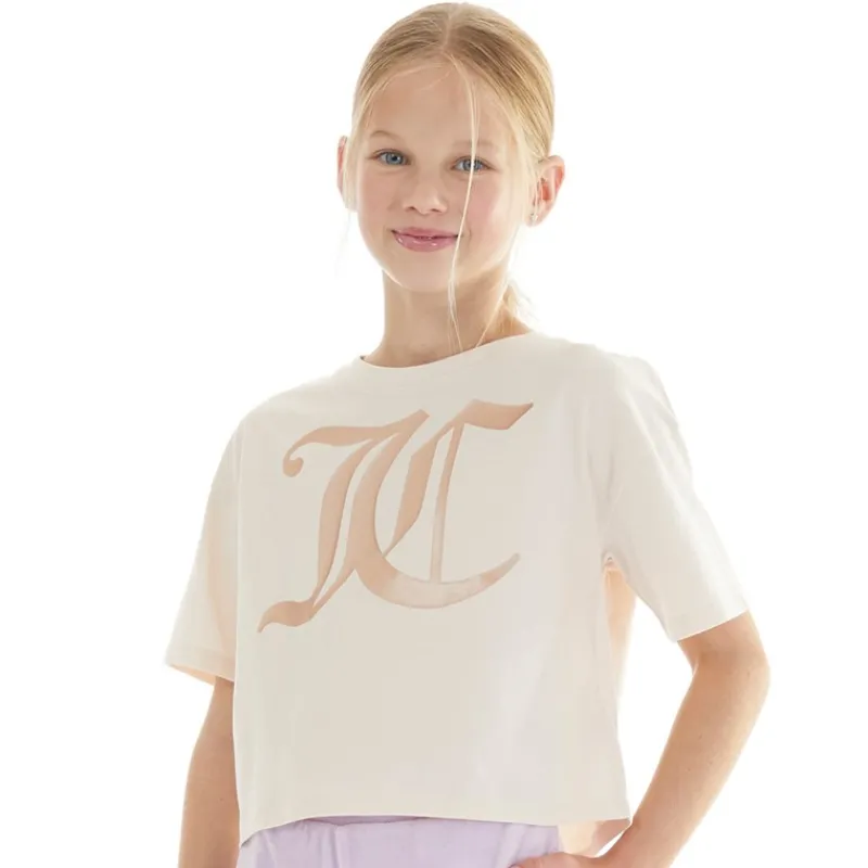 Hot Juicy Couture Piger T-shirt med Boxy Pasform - Shell Bleg Lyserød