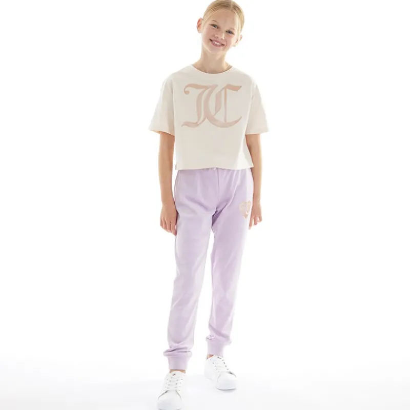 Hot Juicy Couture Piger T-shirt med Boxy Pasform - Shell Bleg Lyserød