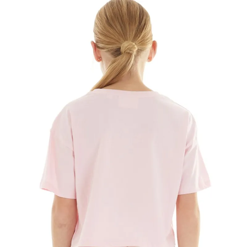 New Juicy Couture Piger T-shirt med Kvadratisk Pasform Almond Blossom Lys lyserød