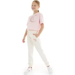 New Juicy Couture Piger T-shirt med Kvadratisk Pasform Almond Blossom Lys lyserød