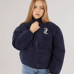 Best Juicy Couture Piger Velour Hættetrøje Pufferjakke Nattehimmel