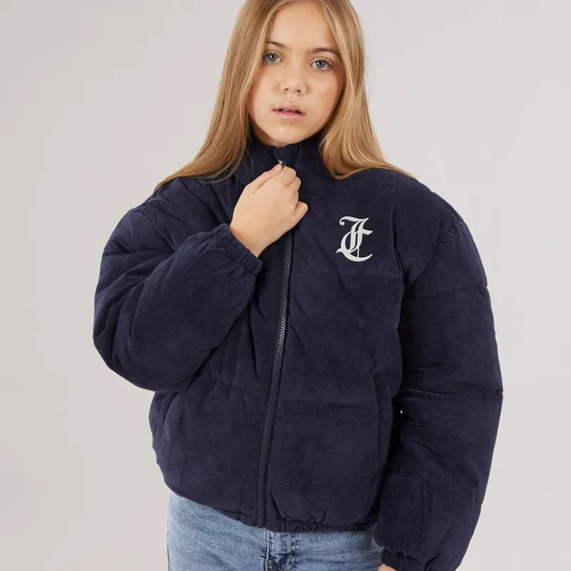 Best Juicy Couture Piger Velour Hættetrøje Pufferjakke Nattehimmel