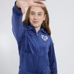 Sale Juicy Couture Piger Velour Hættetrøjer Blå