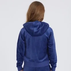 Sale Juicy Couture Piger Velour Hættetrøjer Blå