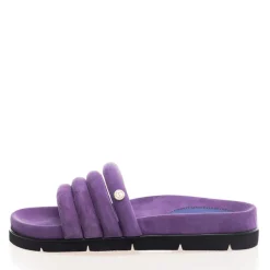 Online Copenhagen Shoes Slidere i ruskind til kvinder Leafs 154 Lilac lilla