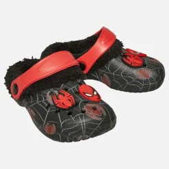 New Spiderman spædBørn Drenge Ny Fur Forede Træsko Sort/Rød
