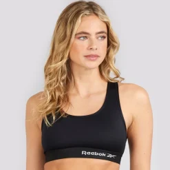 Hot Reebok Sports-BH Top til Kvinder Steffi Sort