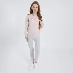 Sale Juicy Couture Sæt med Sweatshirt og Leggings til Piger Jordbær Creme