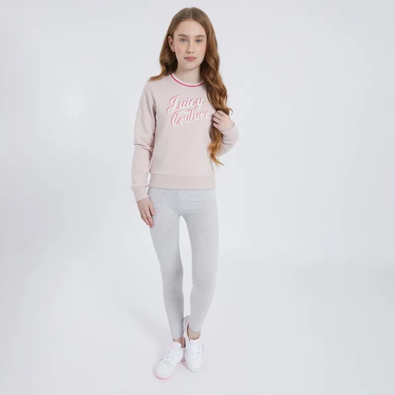 Sale Juicy Couture Sæt med Sweatshirt og Leggings til Piger Jordbær Creme