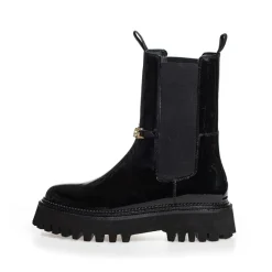 Online Copenhagen Shoes Stilede Støvler i Citronfarvet Sort Lak 038