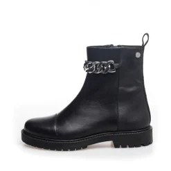 Clearance Copenhagen Shoes Støvler til kvinder med blomsterøjne 2206 /Sølv Sort