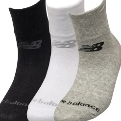 Hot New Balance Tre par kvarte strømper Sort/​Grå/​Hvid Flerfarvet