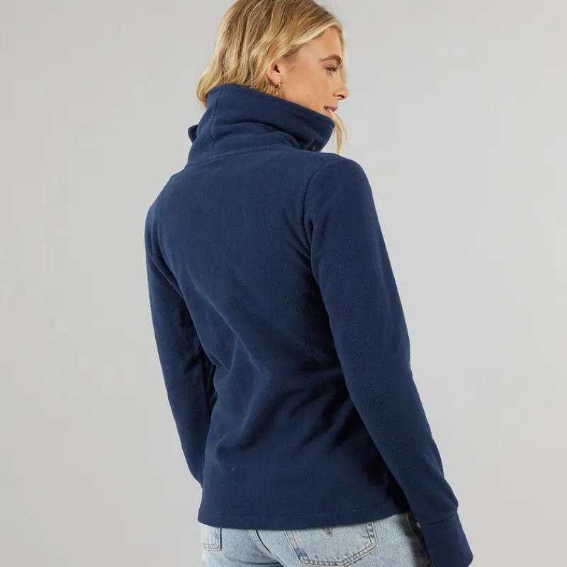 New Bench Træningsjakke i Microfleece med Hætte Blå til Kvinder Marineblå