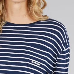 New Bench T-shirt Nouria Blå/​Hvid Stribet til Kvinder