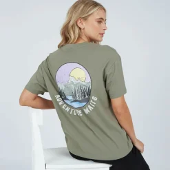 Clearance Bench T-shirt Oona Kaki Ash Dame