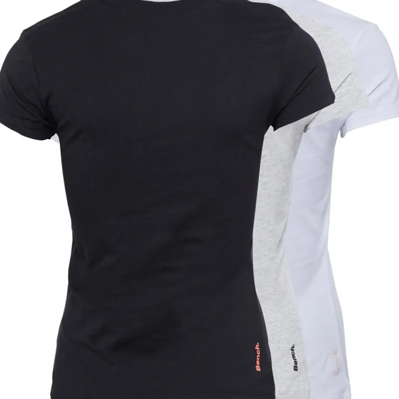 Bench T-shirts til Kvinder Jada 3-pak Sort/Grå Melange/Hvid
