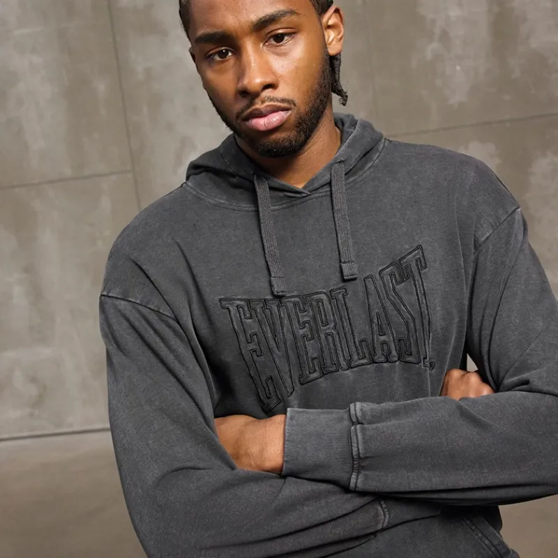 Outlet Everlast Vasket broderet hoodie skønhed Sort