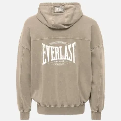 Sale Everlast Vasket Oversized Hættetrøje Fossil Brun