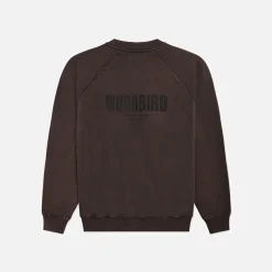Best Woodbird Zhang Vasket Logo Sweatshirt Brun